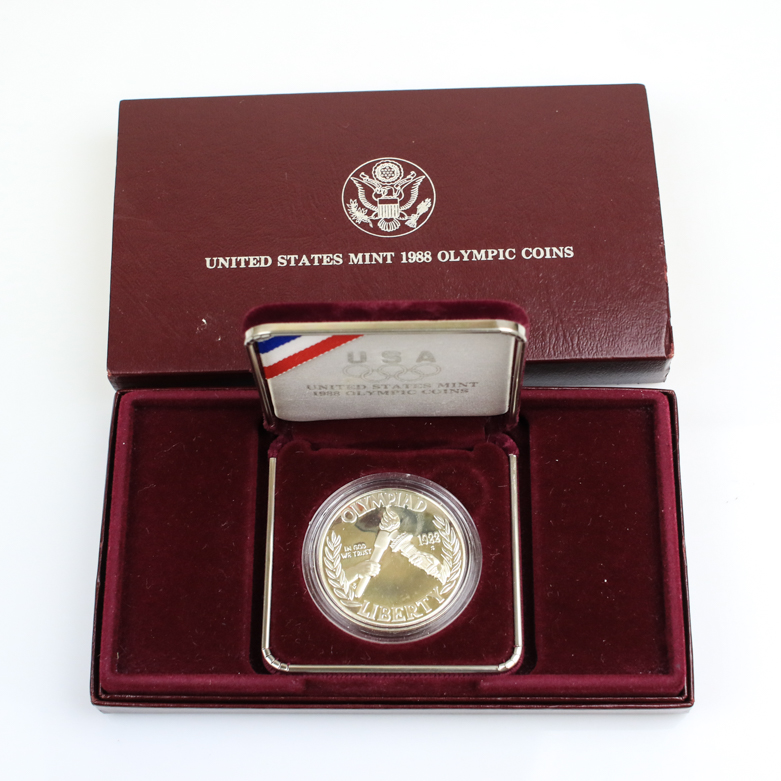 1988-S Olympics Commemorative One Dollar Silver Proof Coin