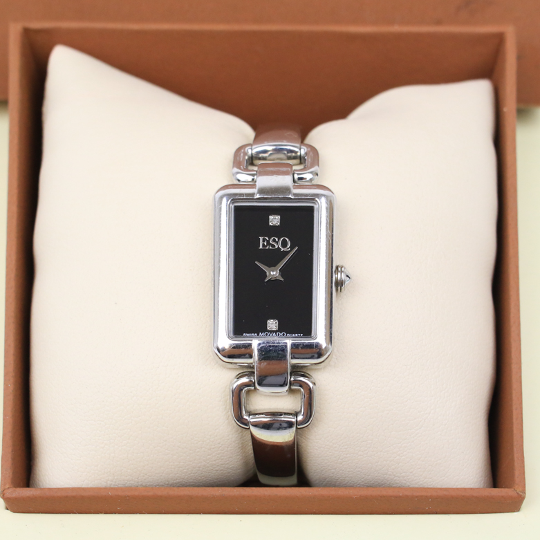 Movado ESQ Stainless Steel and Diamond Women's Watch