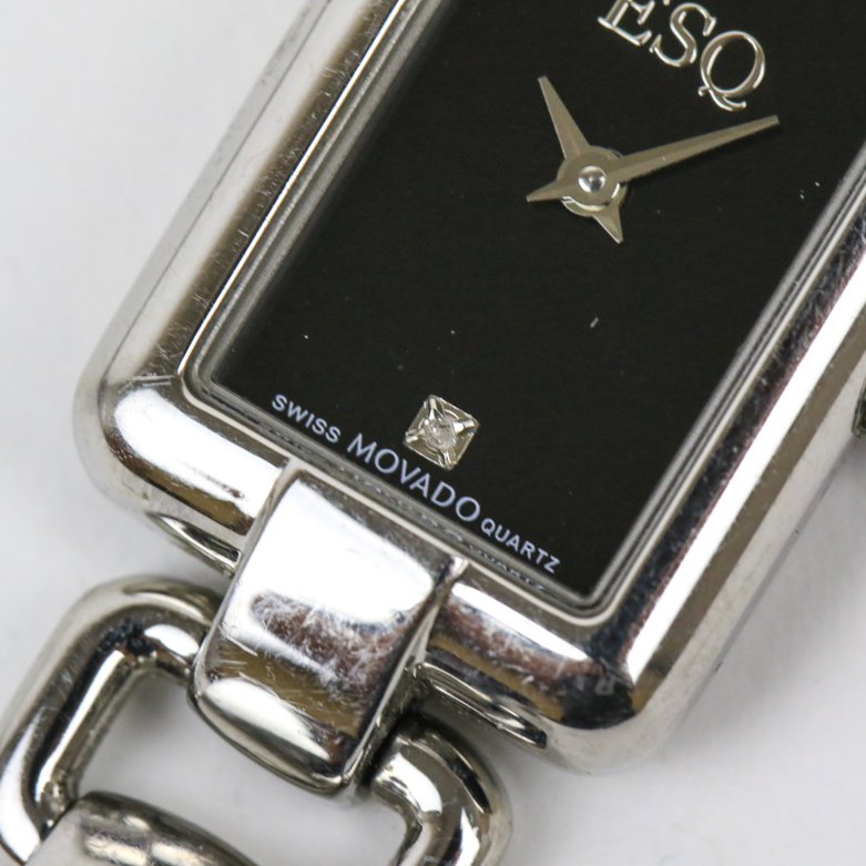 Movado ESQ Stainless Steel and Diamond Women's Watch