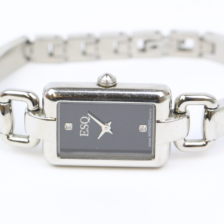 Movado ESQ Stainless Steel and Diamond Women's Watch