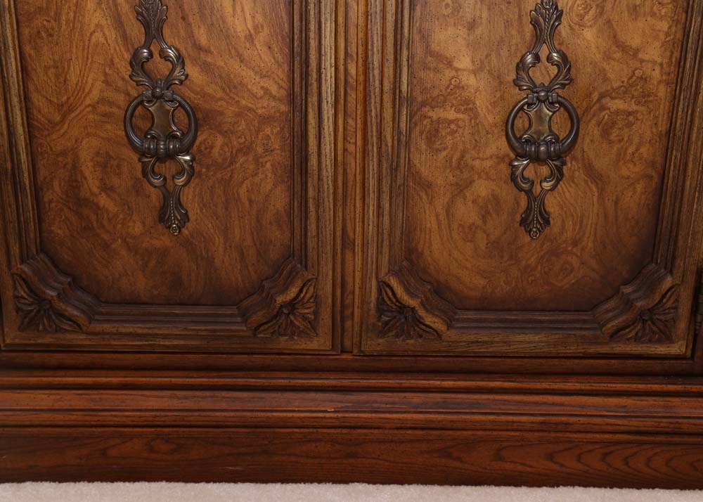 Mid-Century Marble Top Buffet Table
