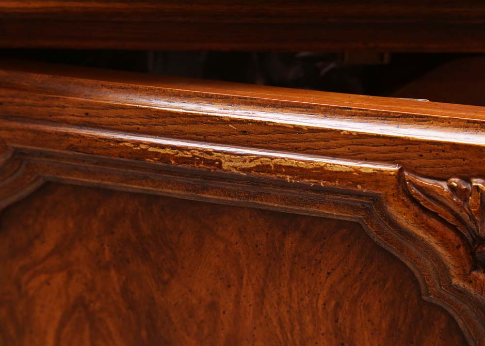 Mid-Century Marble Top Buffet Table