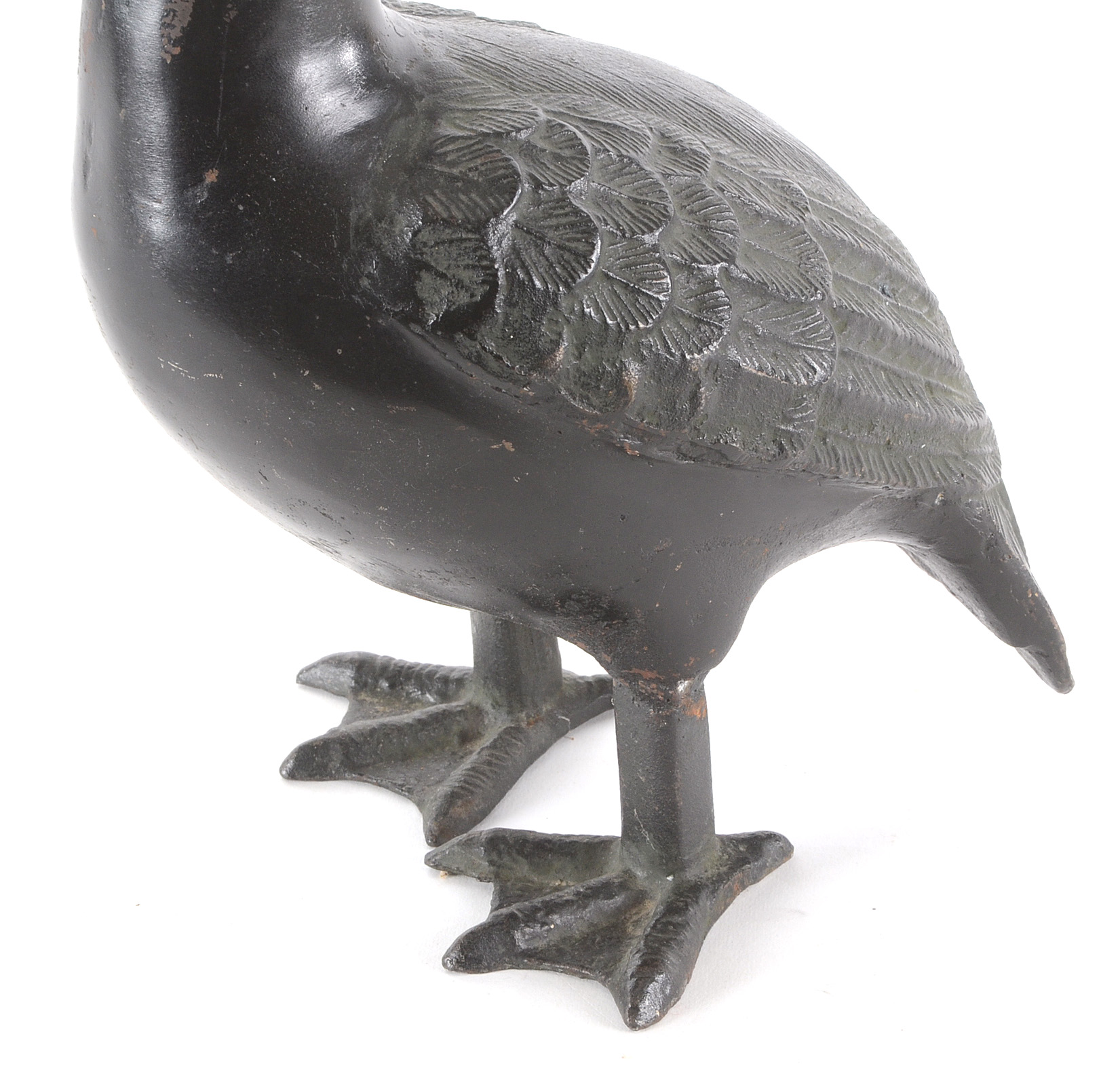 Japanese Cast Iron Pelican Sculptures