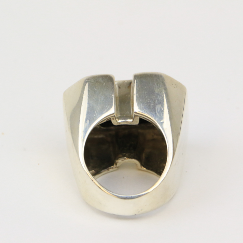 Sterling Silver and Onyx Statement Ring