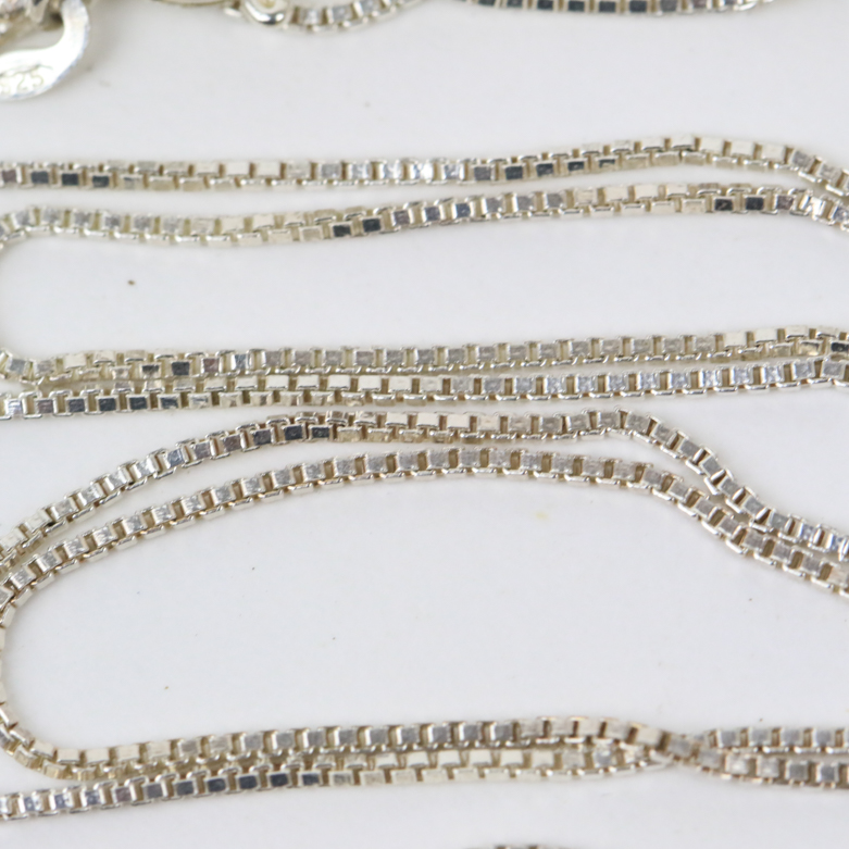 Sterling Silver, 4.28 Carat Chrysoprase, 2.16 CTW Blue Topaz, and Diamond Pendant Necklace