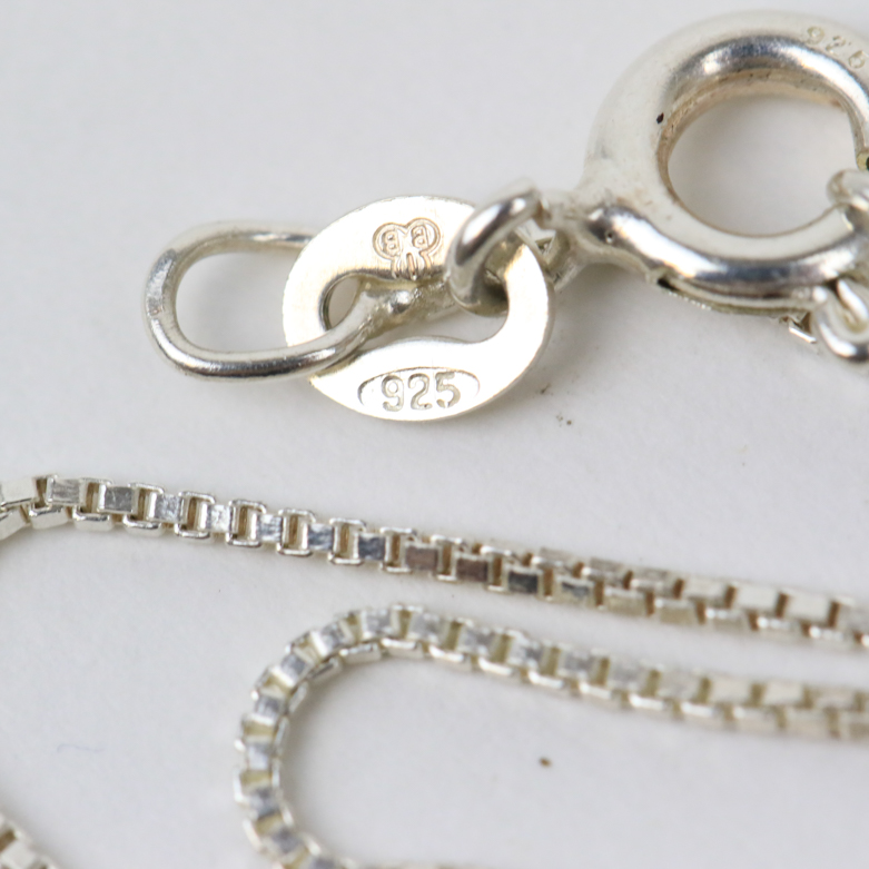 Sterling Silver, 4.28 Carat Chrysoprase, 2.16 CTW Blue Topaz, and Diamond Pendant Necklace