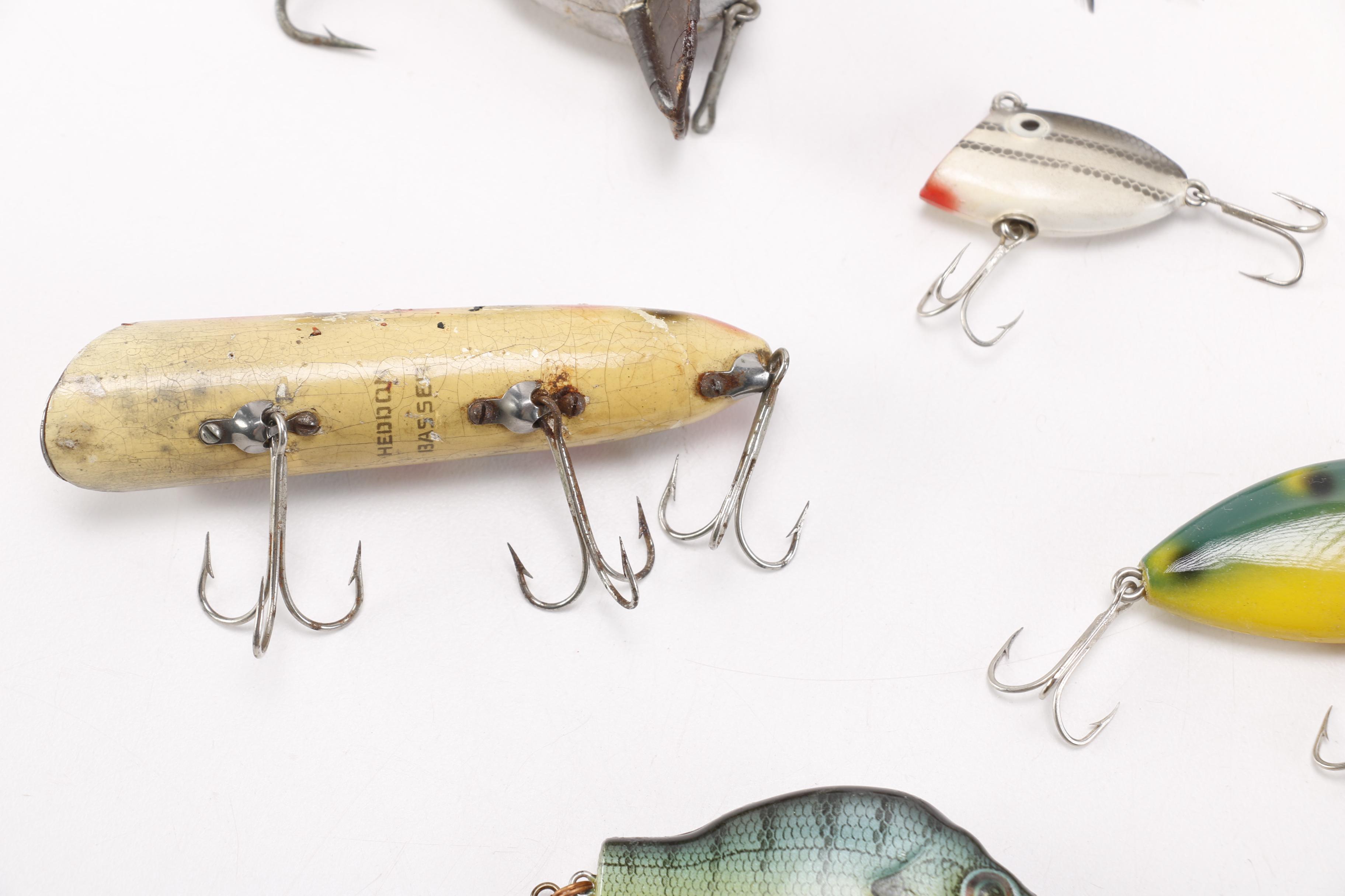 Vintage Fishing Lures Including Hildebrandt and Hesson