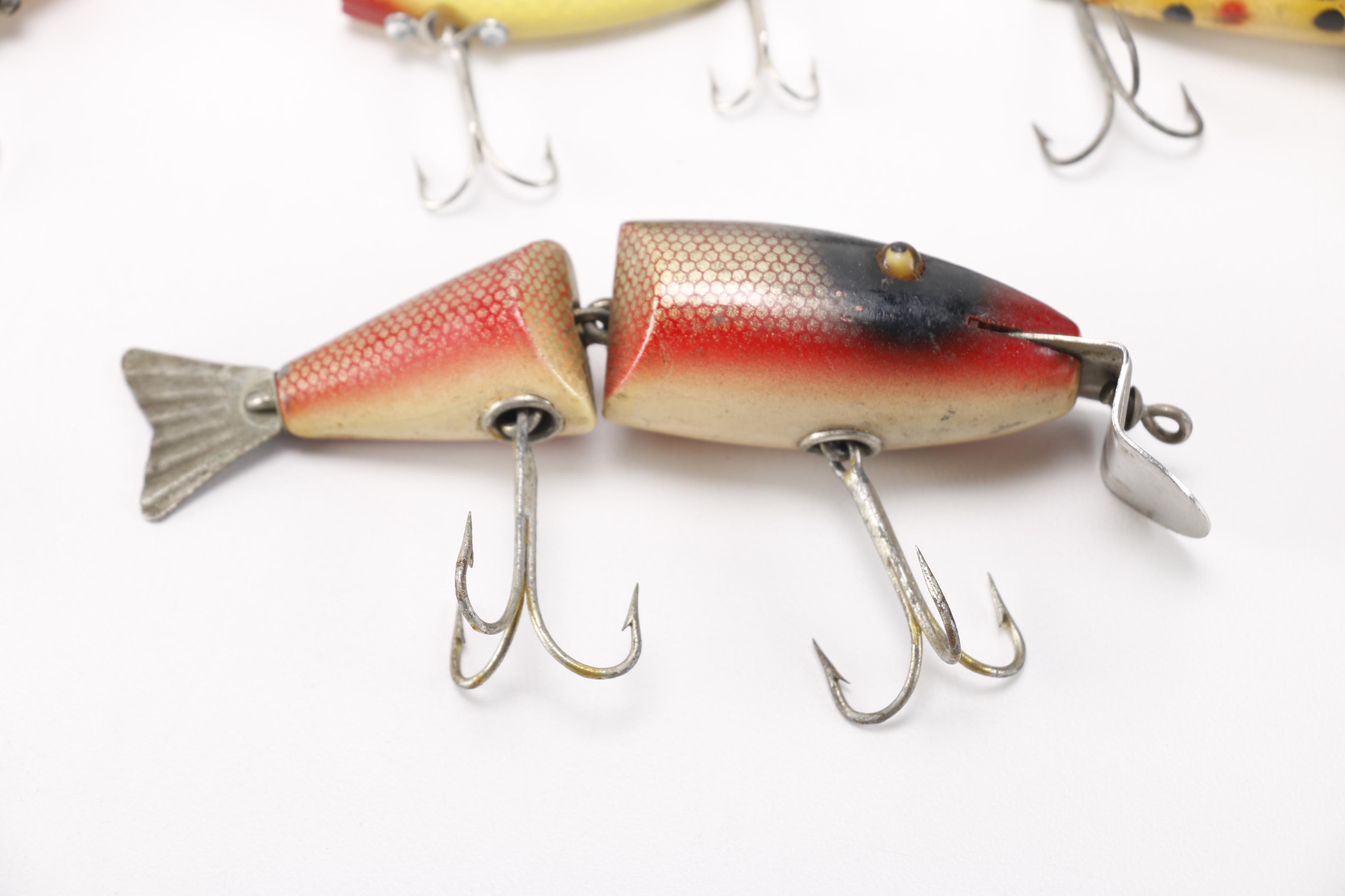 Vintage Fishing Lures Including Hildebrandt and Hesson