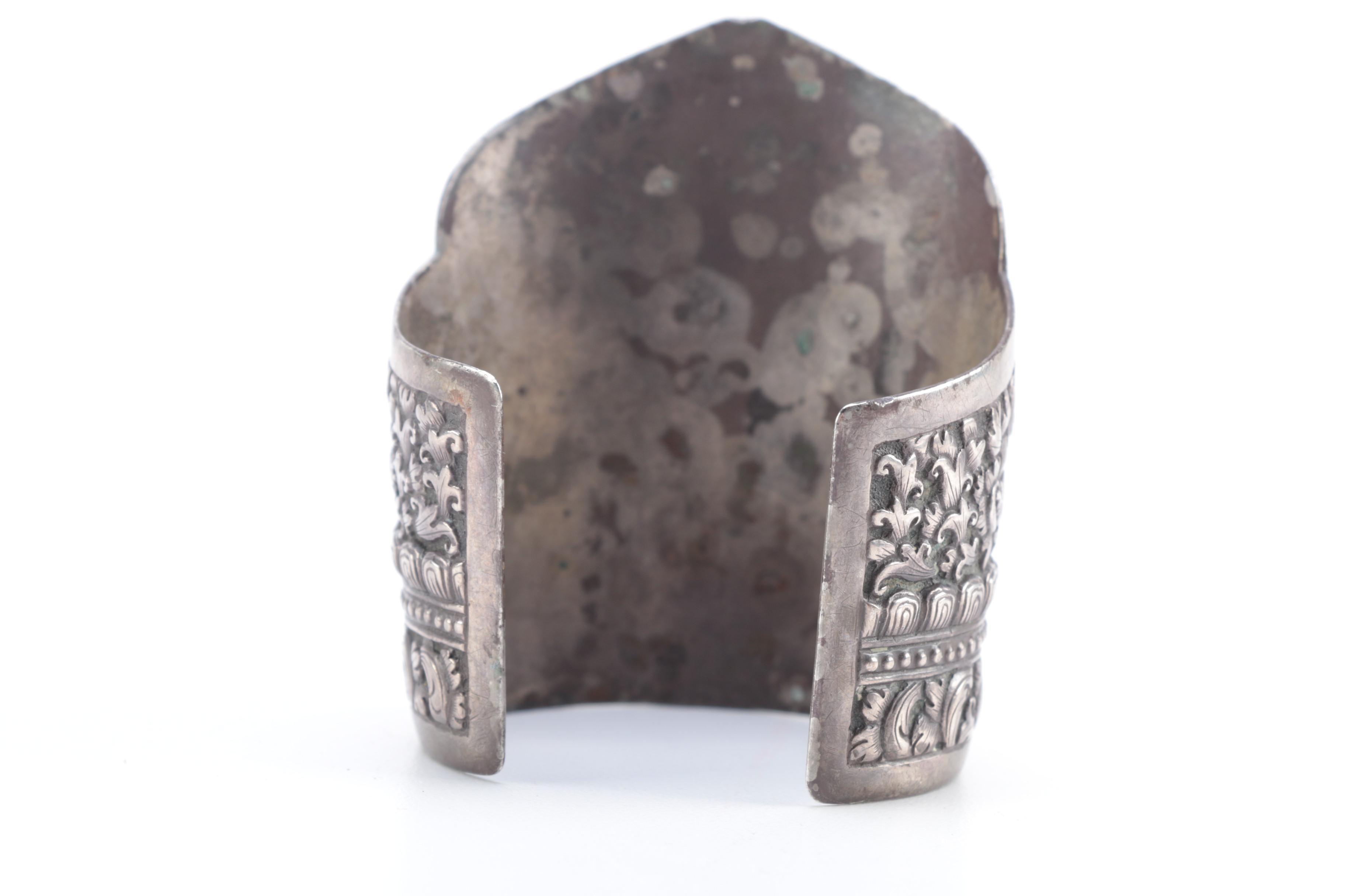 Vintage Silver French Indochina Cuff Bracelet