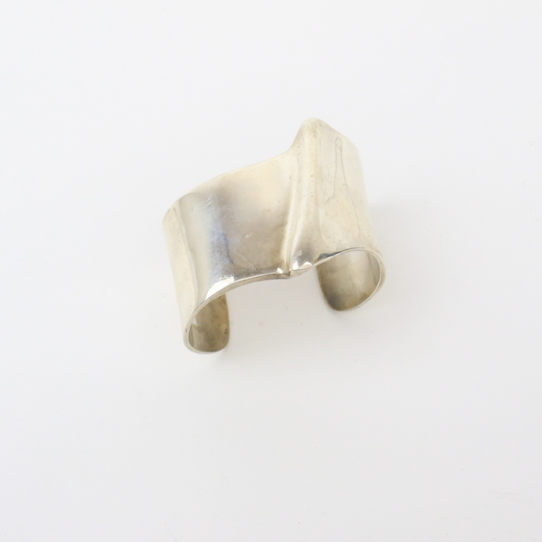 Vintage Brusca Dante Modernist Sterling Silver Freeform Cuff