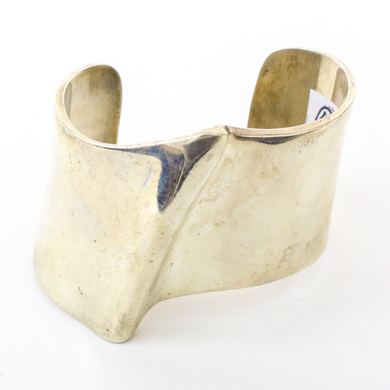 Vintage Brusca Dante Modernist Sterling Silver Freeform Cuff