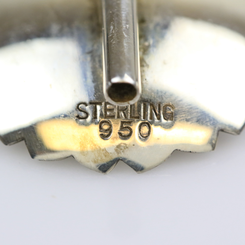 Vintage Sterling Silver Floral Iced Tea Spoons