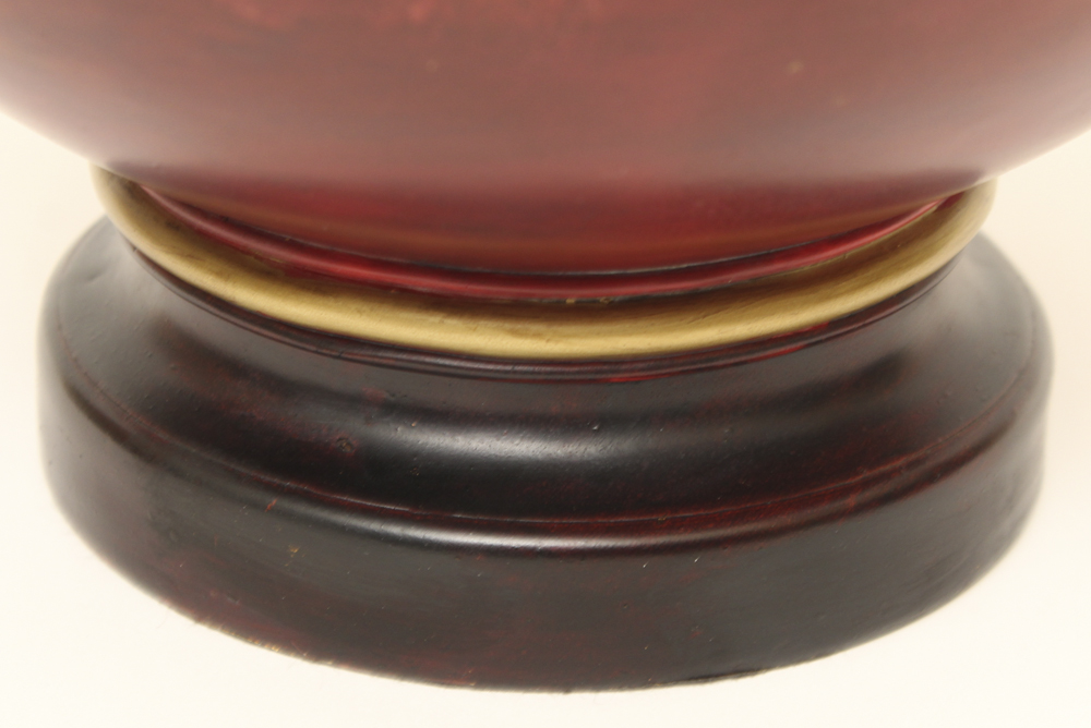 Pair of Decorative Red Urns