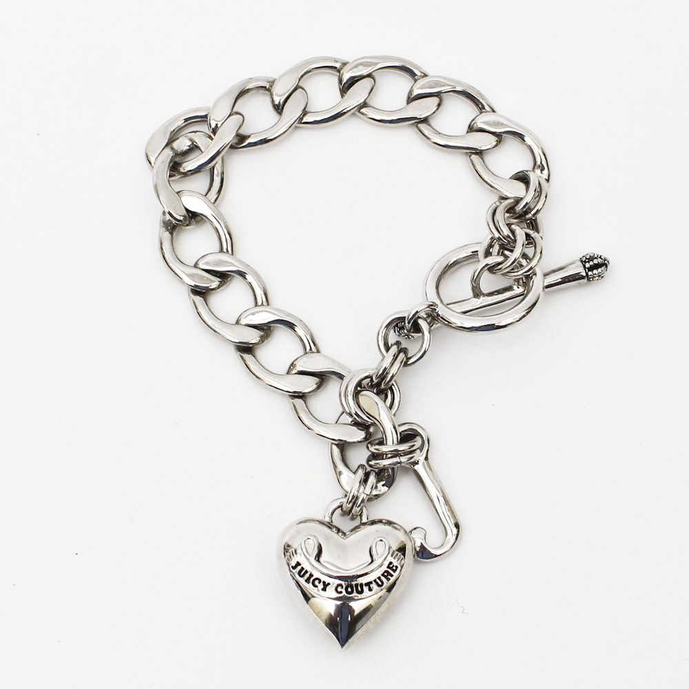 Juicy Couture Silver Tone Charm Bracelet