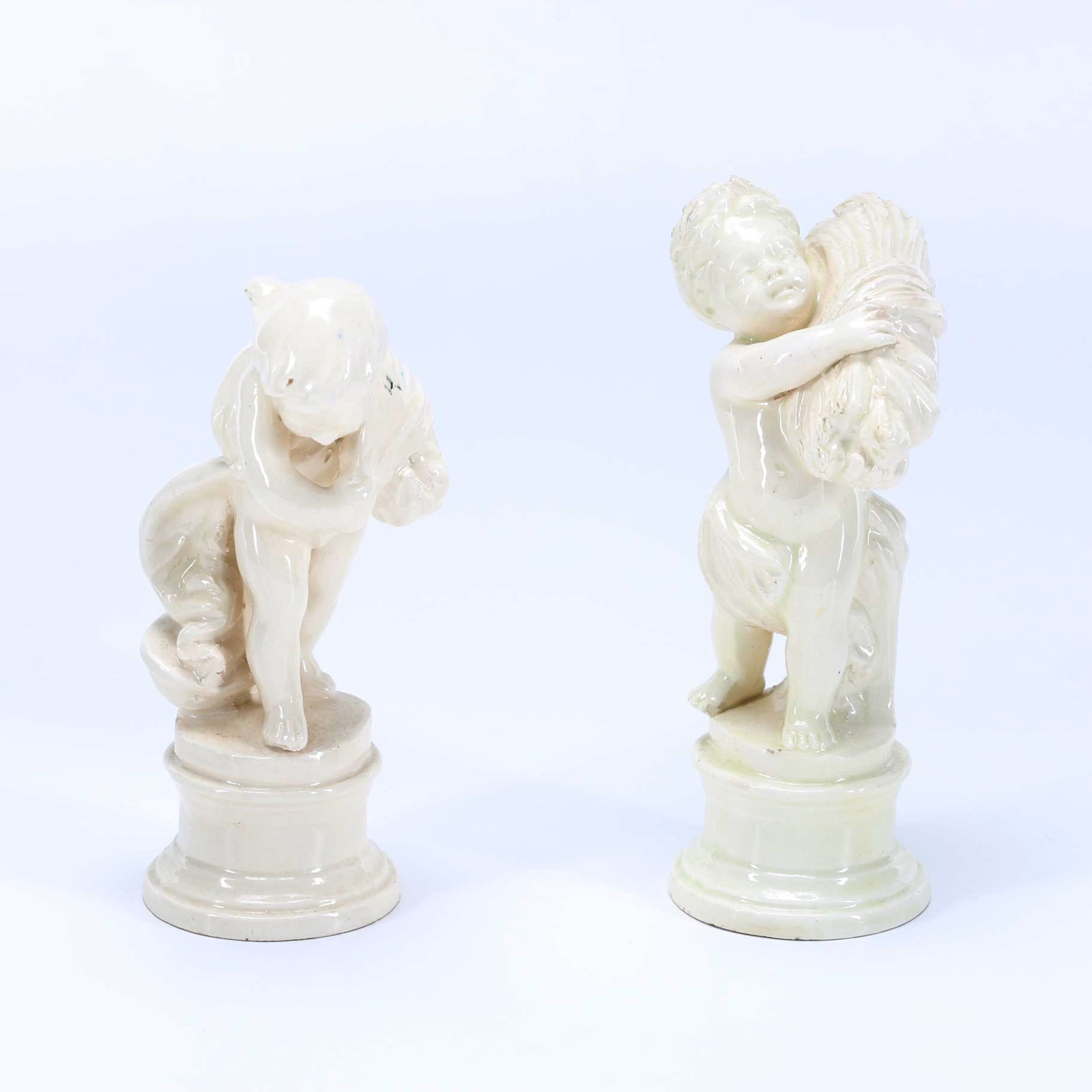 Vintage Italian Ceramic Cherub Statues