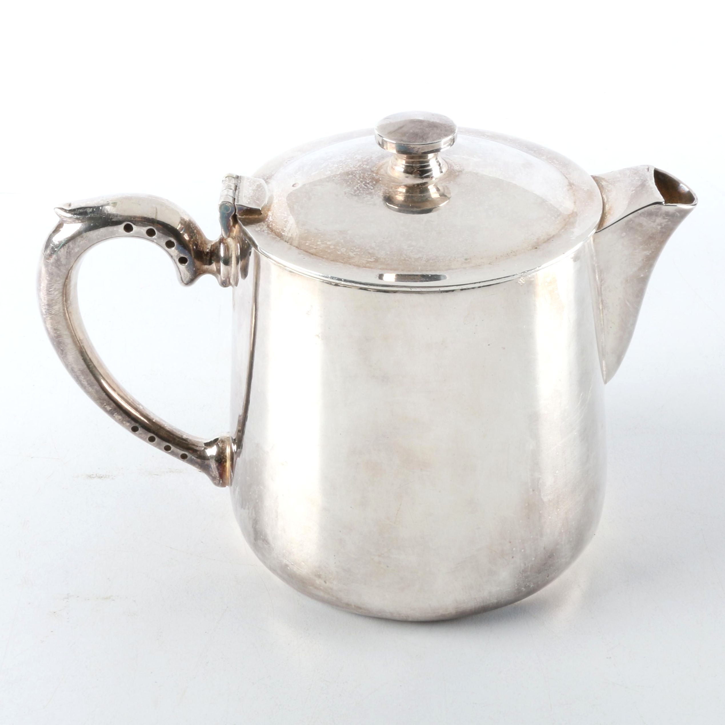 Vintage English Silver Plate Coffee Pot stamped "The Ritz" Hotel