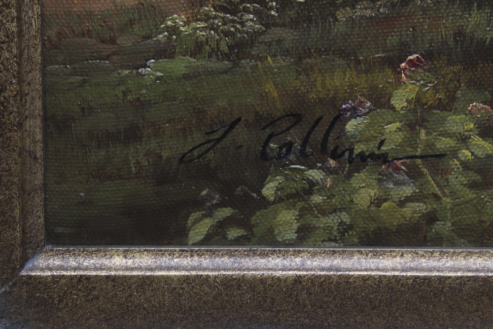 Pollini Signed Acrylic Painting by L. Pollini