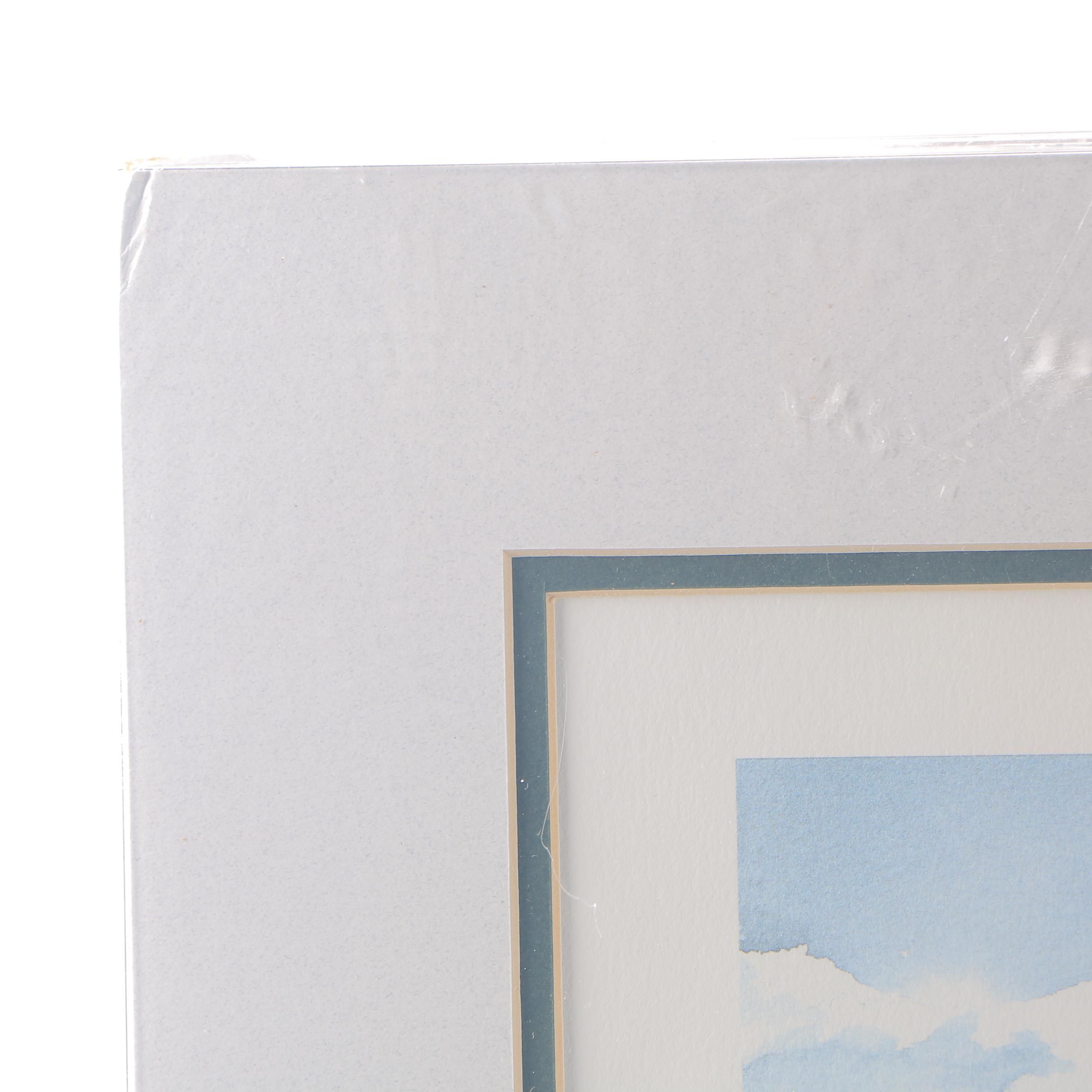 Barry Honoure Limited Edition Offset Lithograph "High Tide at Harbour Town Golf Links"