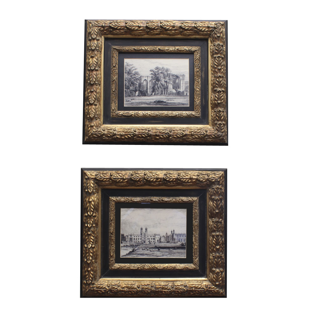 Pair of Offset Lithograph Architectural Prints