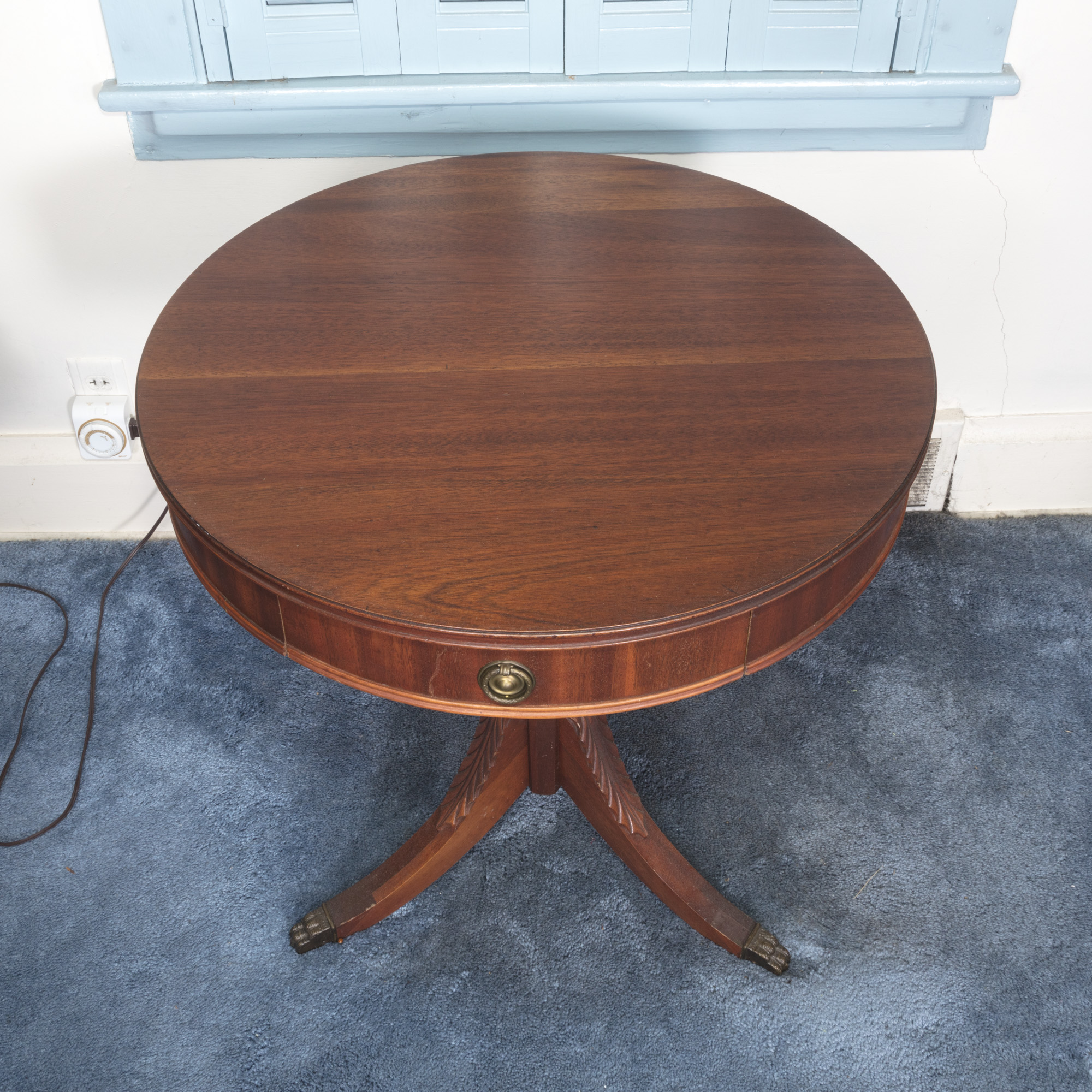 Vintage Duncan Phyfe Style Drum Table by Pennsylvania House