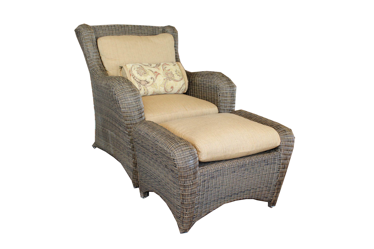 Sunbrella Outdoor Chair with Ottoman