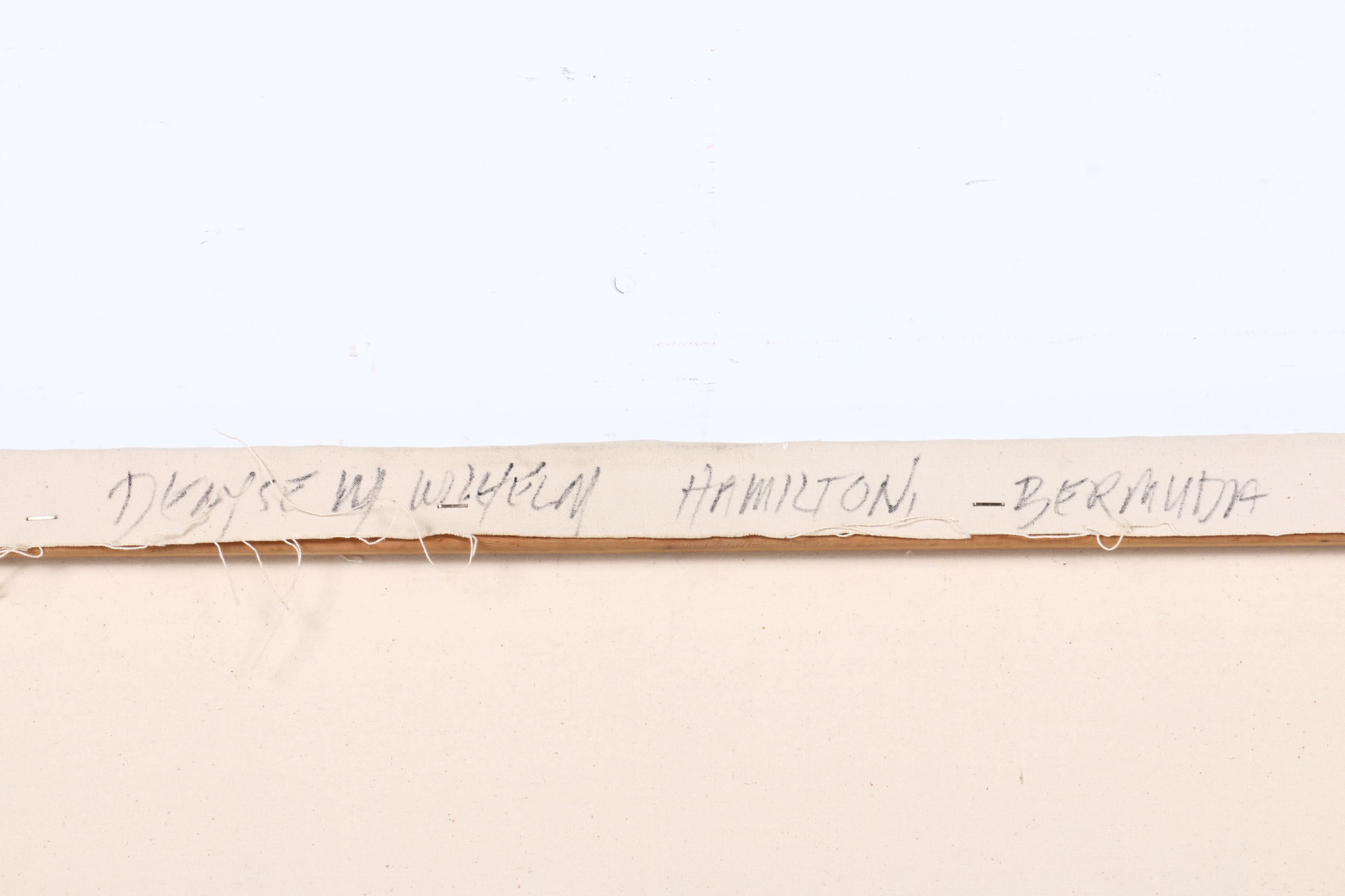 1989 Denyse Wilhelm Acrylic on Canvas "Hamilton, Bermuda"