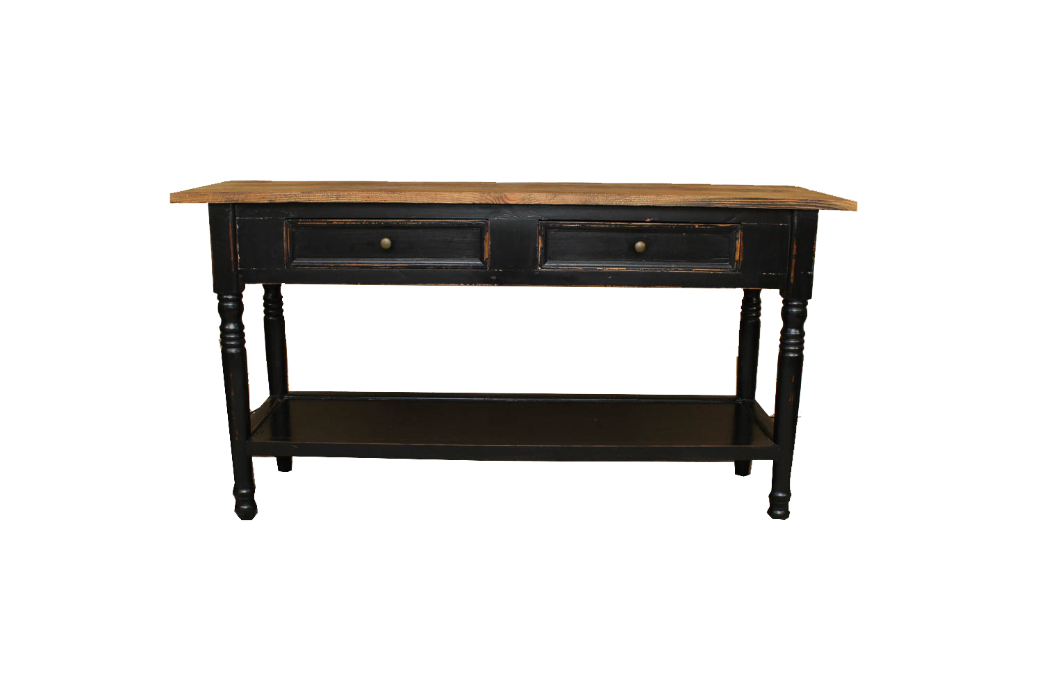 Rustic Country-Style Painted Console Table