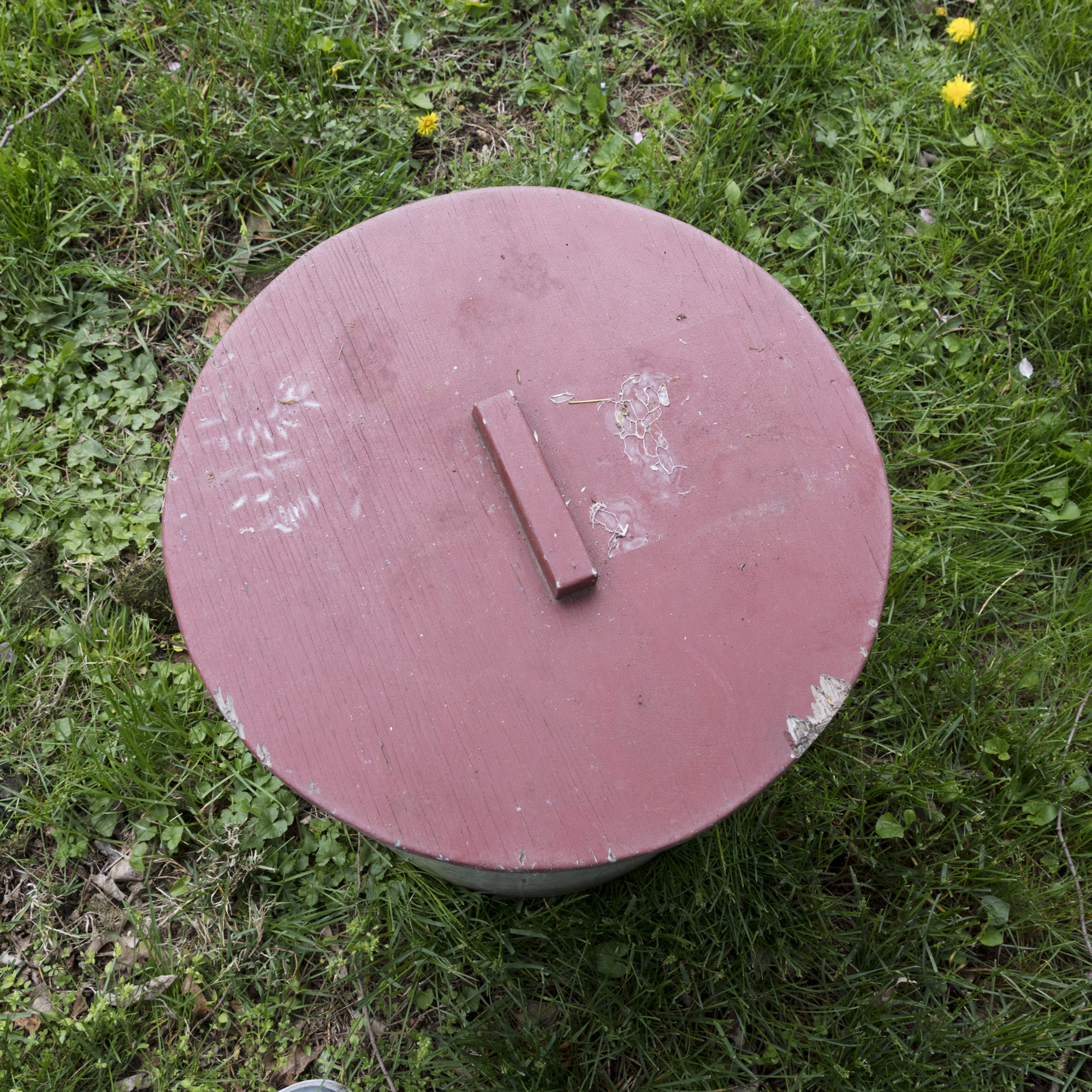 Vintage Lidded Stoneware Crock