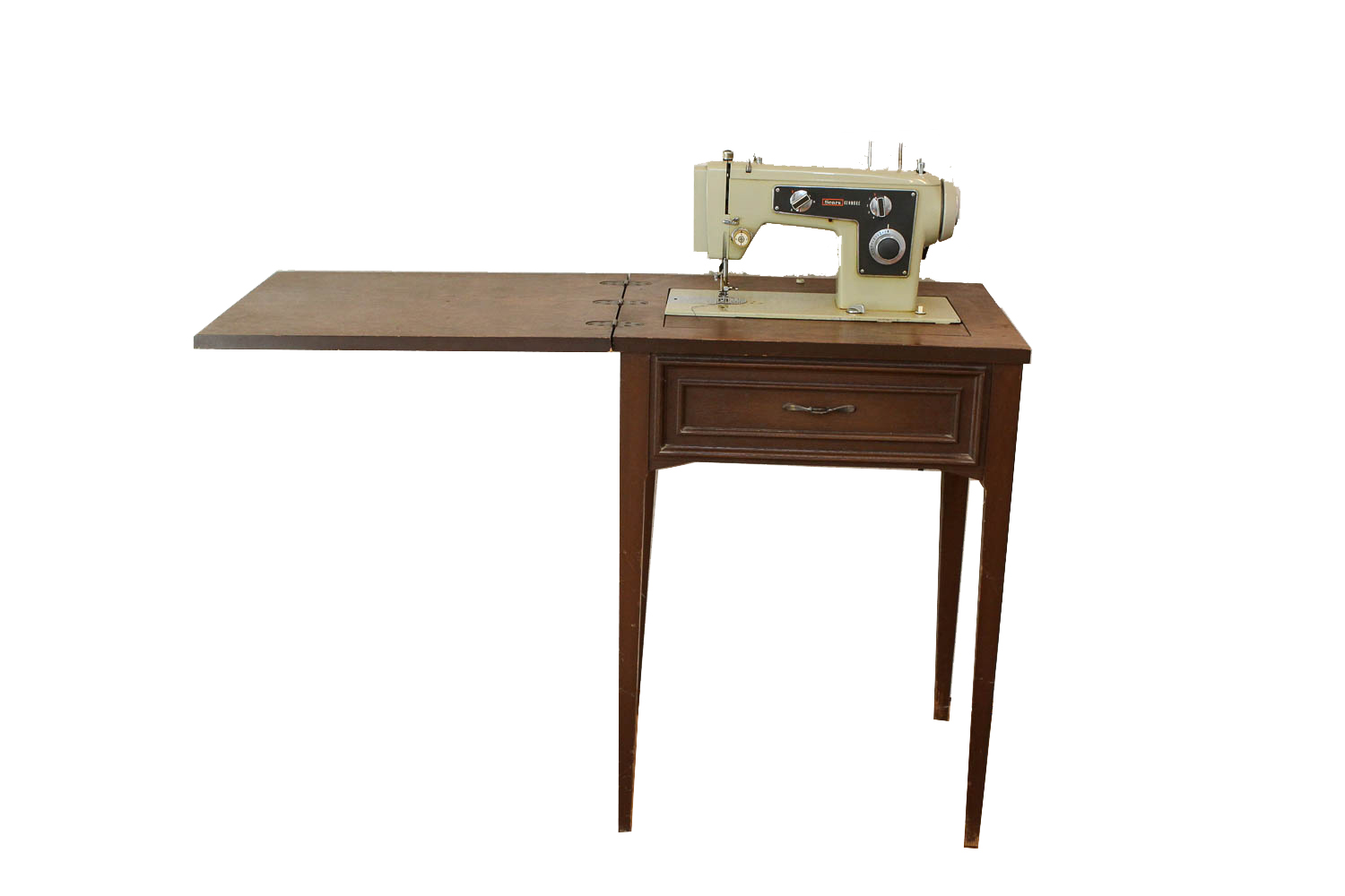 Sears Kenmore Sewing Machine and Wooden Table