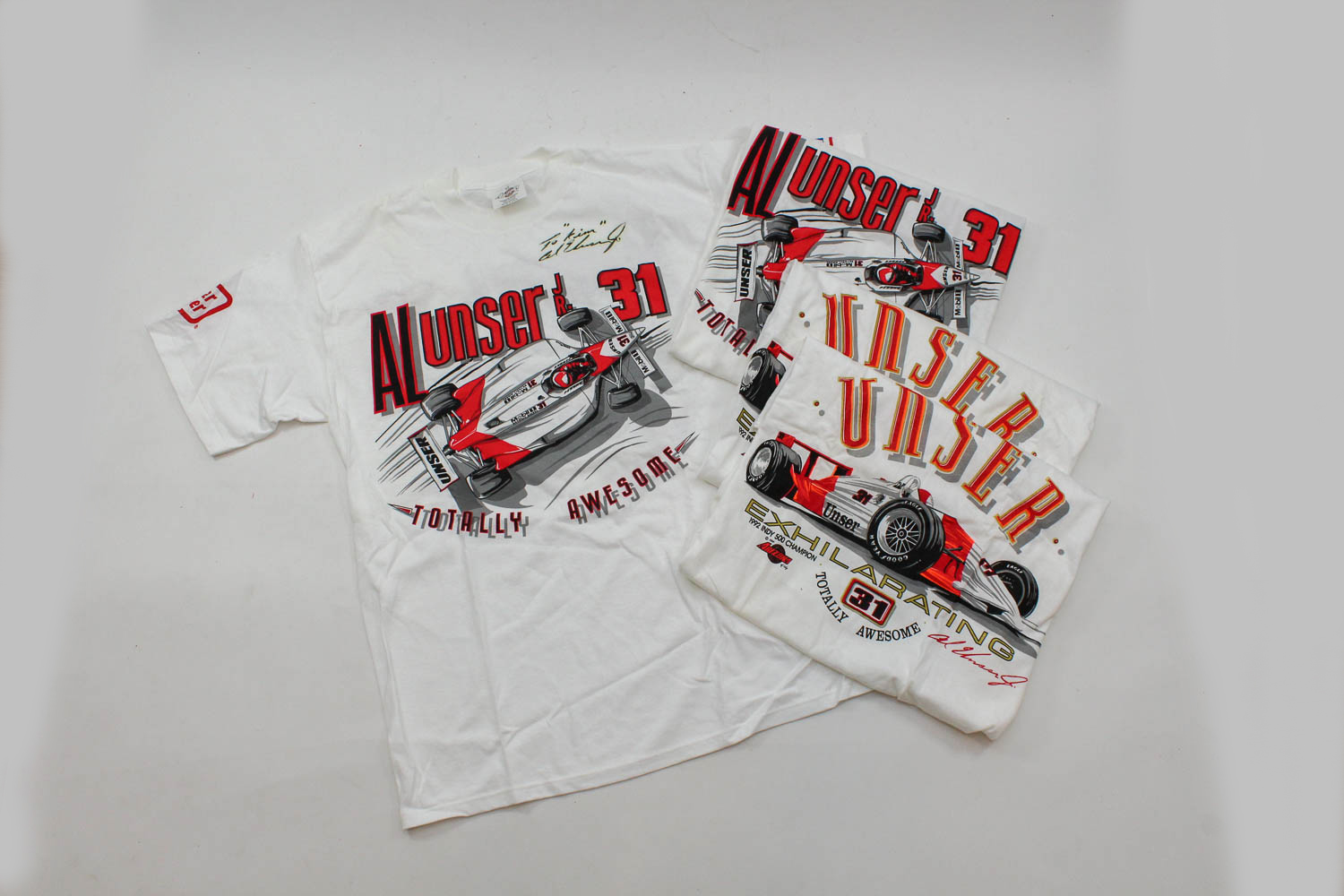 Al Unser Jr. Autographed T-Shirt and Other NASCAR T-Shirts