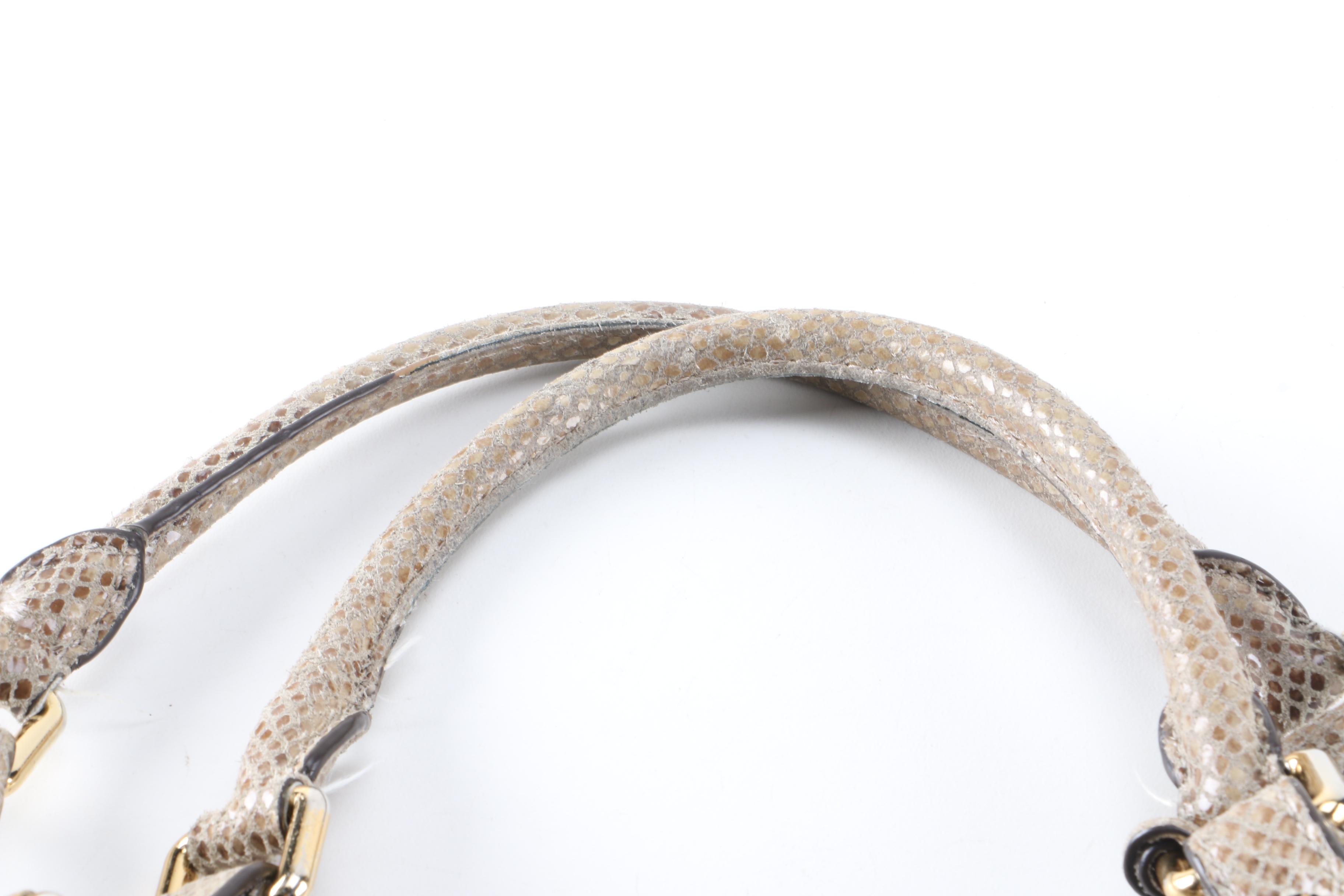 MICHAEL Michael Kors Embossed Snakeskin Satchel