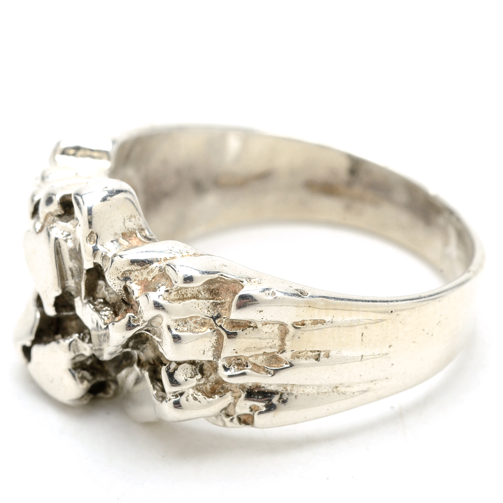 Sterling Silver Men's Nugget Ring