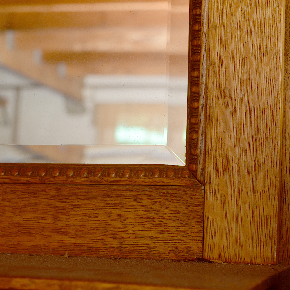 Antique Tiger Oak Mantel