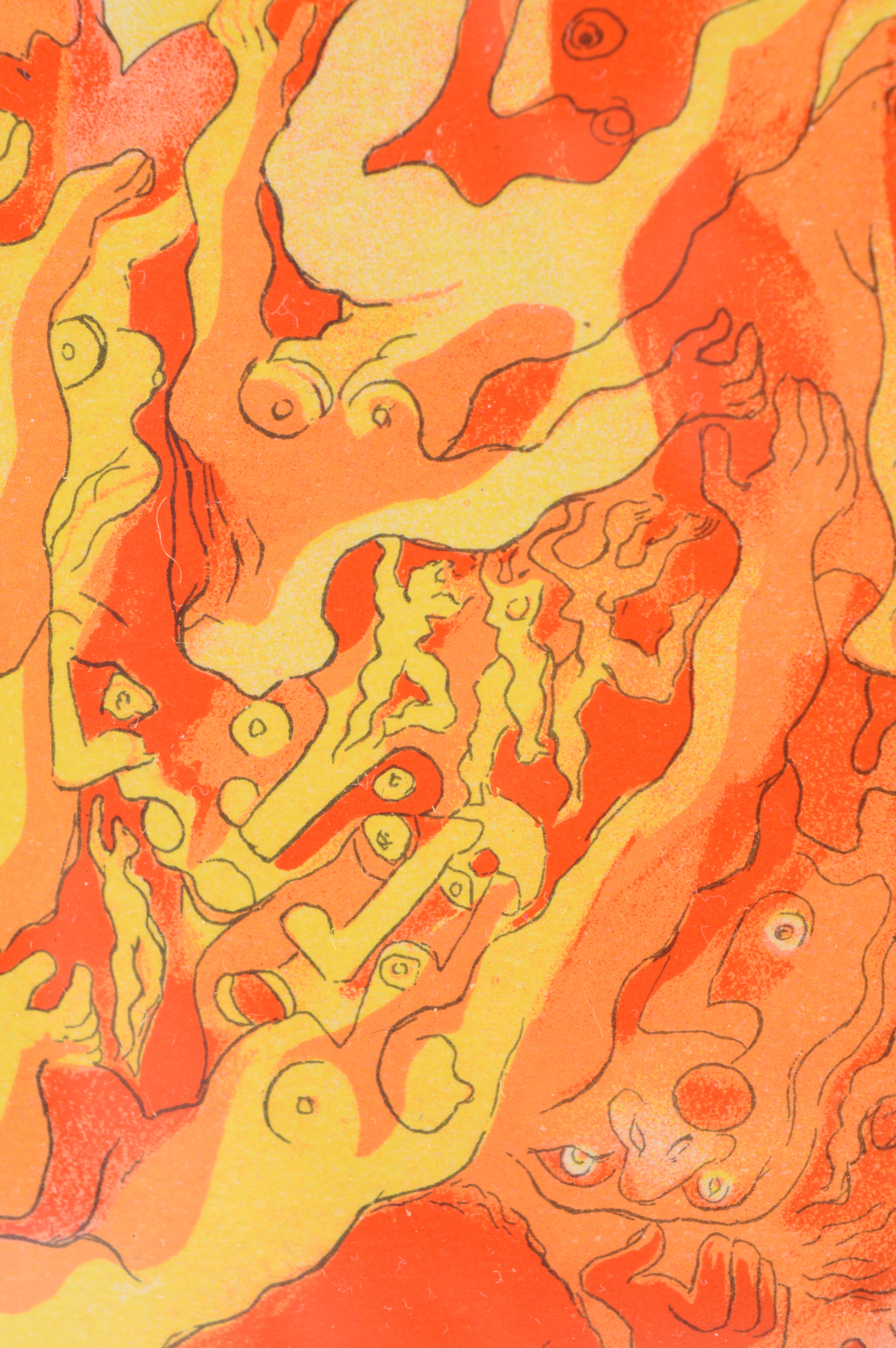 Abraham Rattner Lithograph "Fire"
