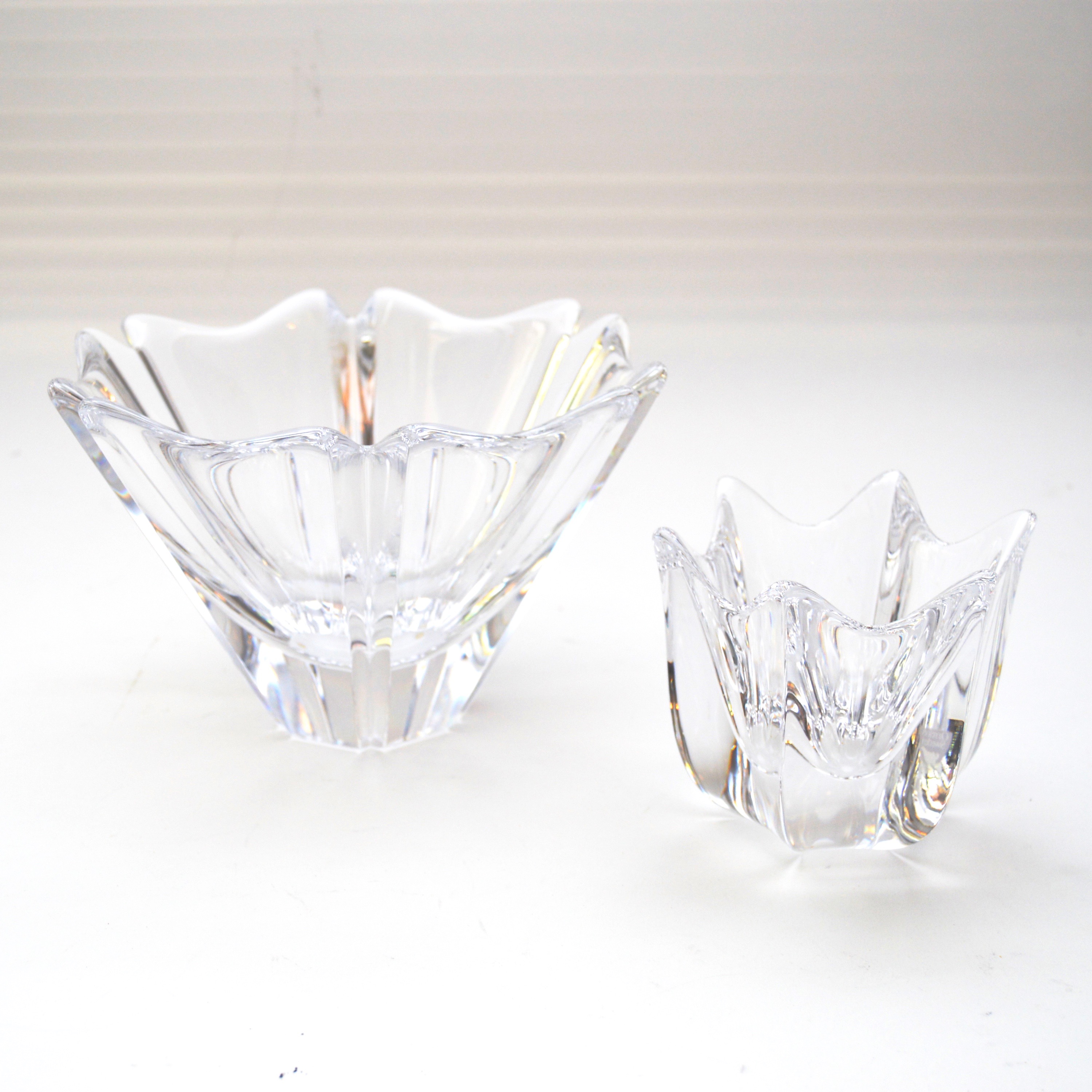 Orrefors Sweden Crystal Vases