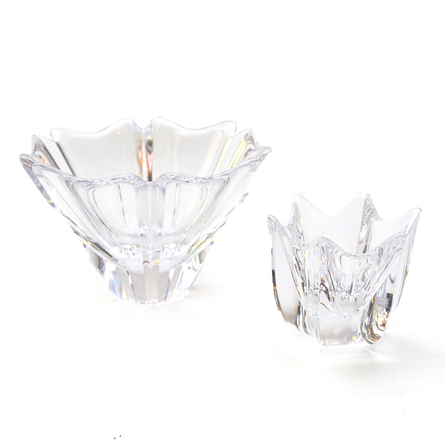 Orrefors Sweden Crystal Vases