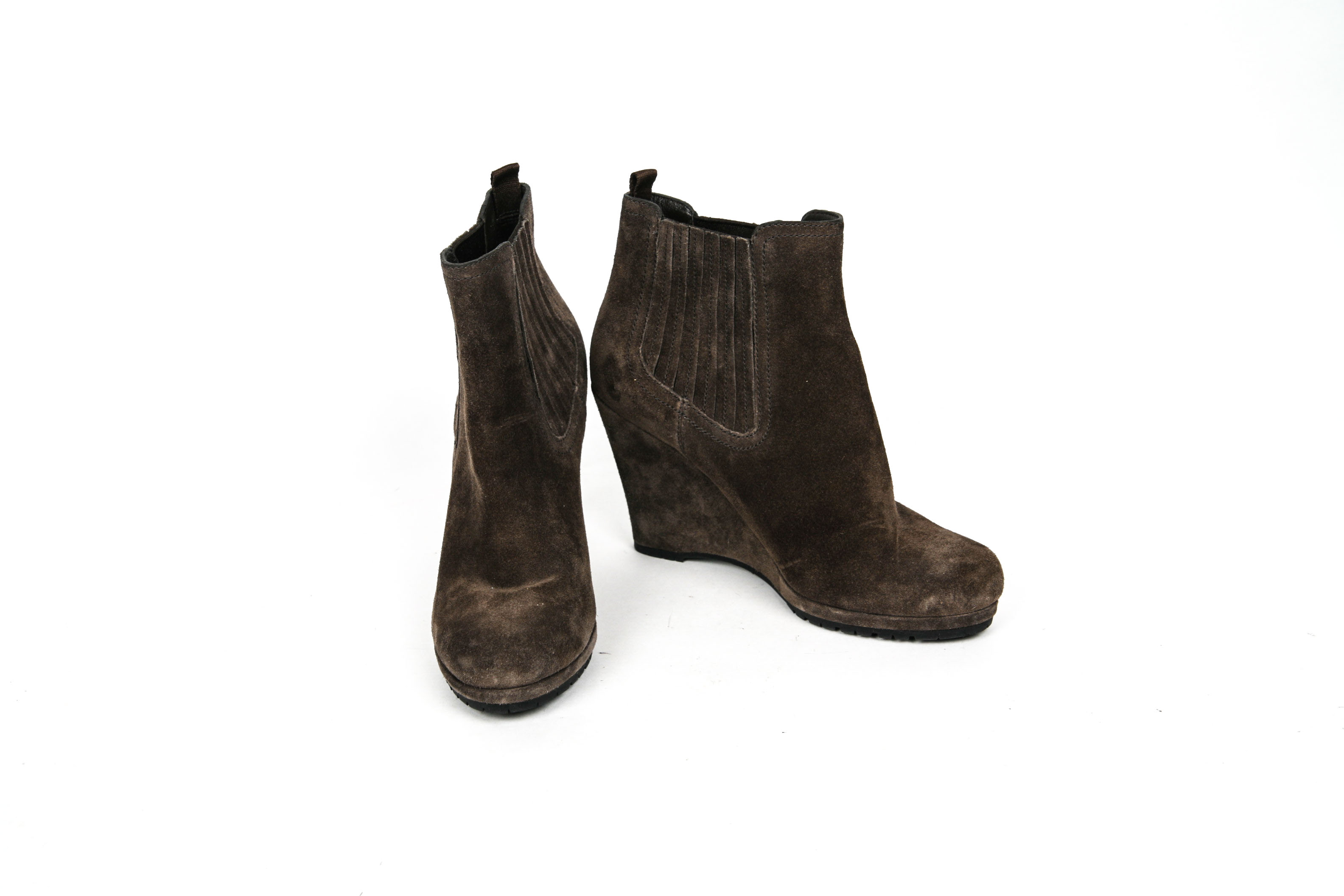 Prada Brown Suede Ankle Boots
