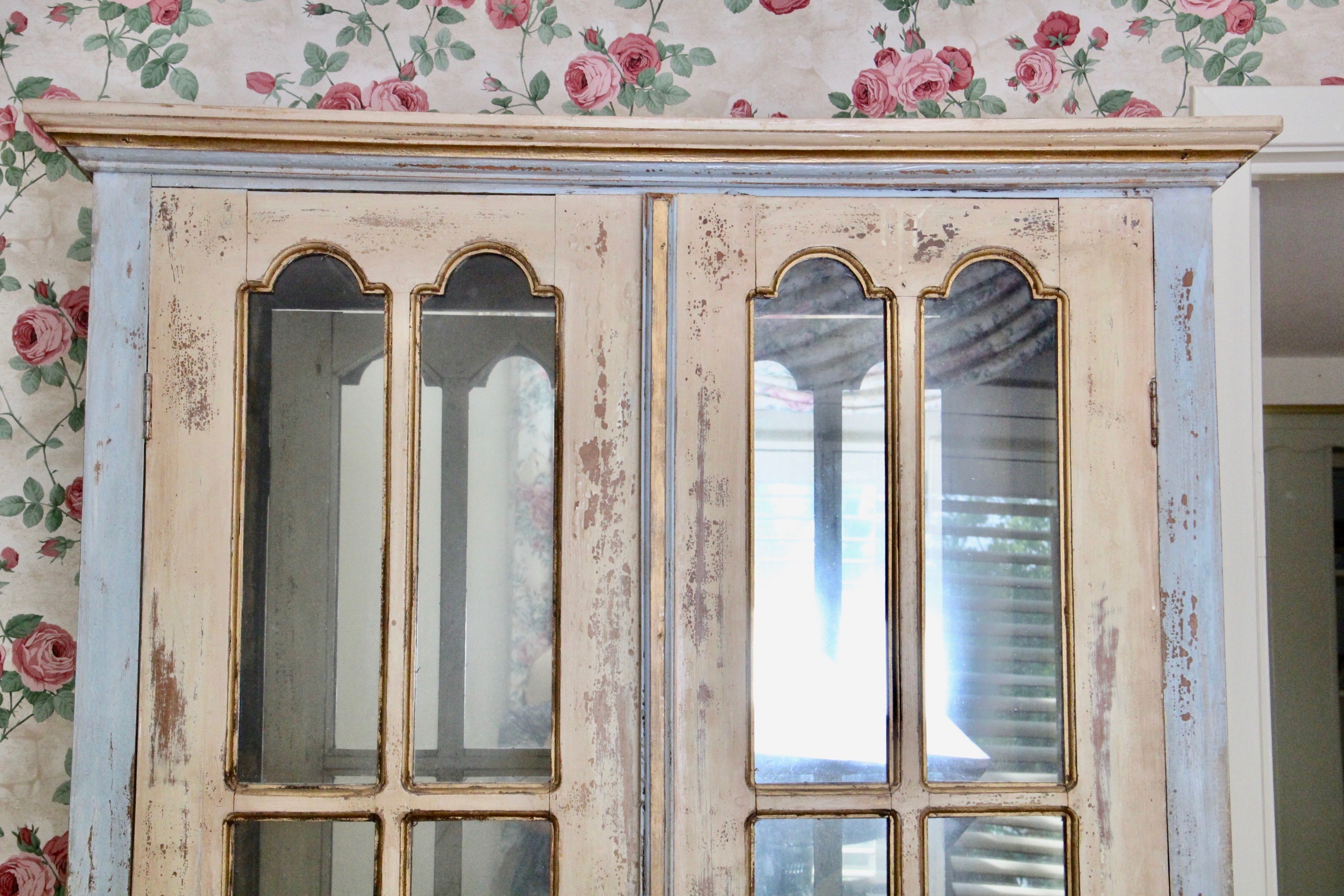 Antique Queen Anne Style China Cabinet