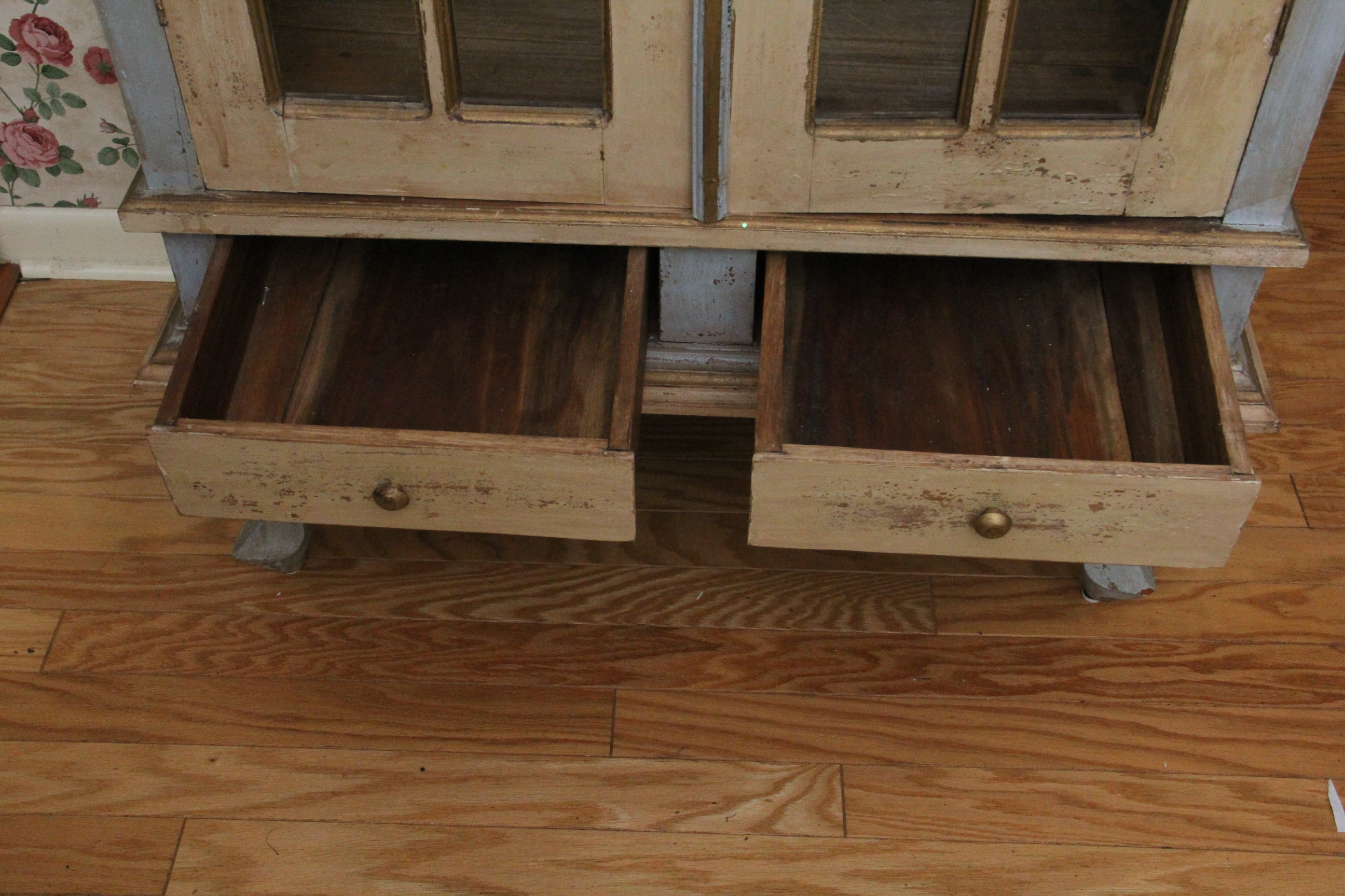 Antique Queen Anne Style China Cabinet