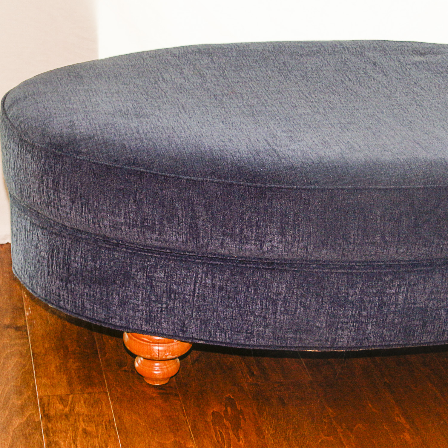 Sapphire Blue Ottoman