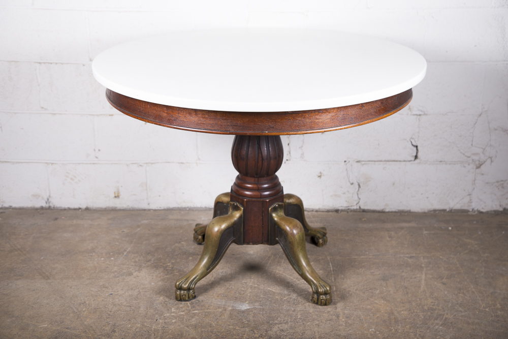 White Marble Top Table