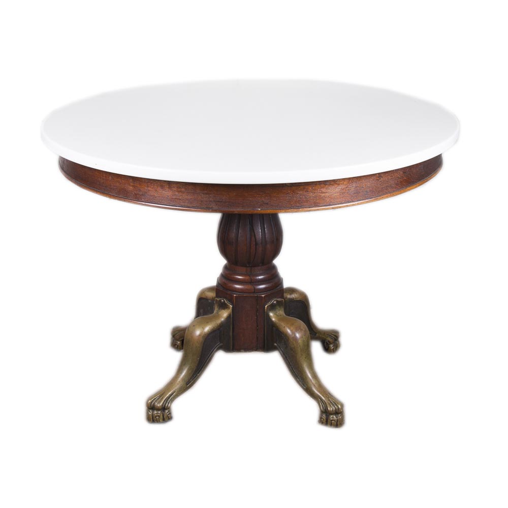 White Marble Top Table