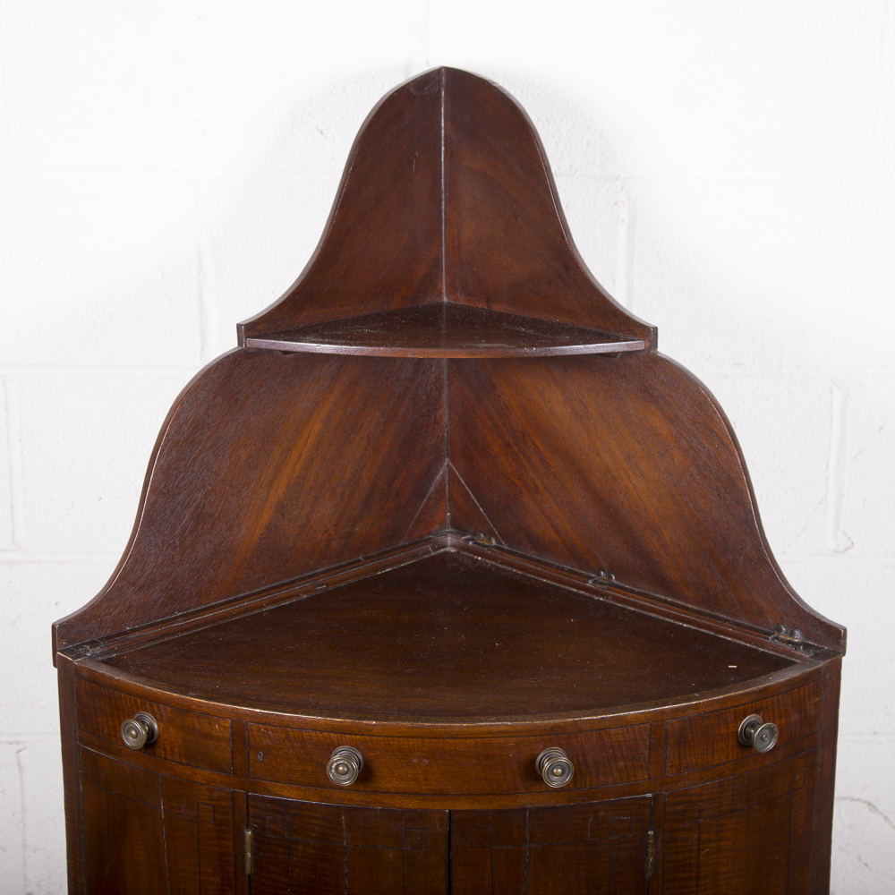 Antique Georgian Style Mahogany Corner Cabinet