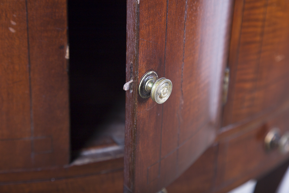 Antique Georgian Style Mahogany Corner Cabinet