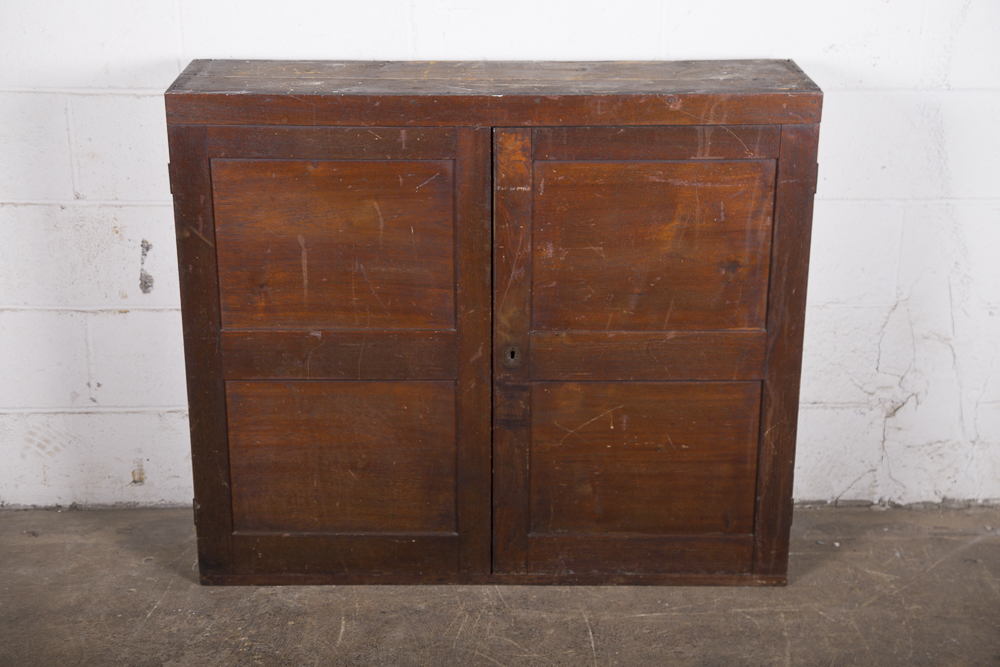 Antique Walnut Two Door Cabinet