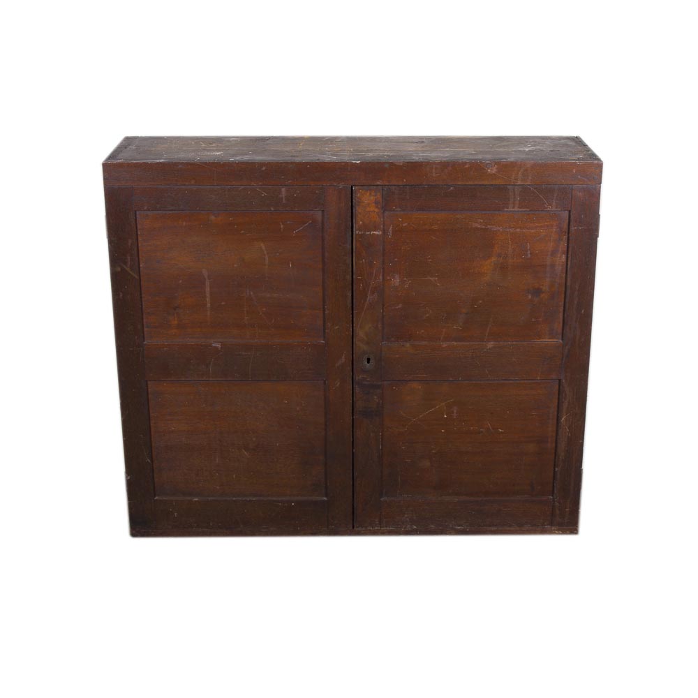 Antique Walnut Two Door Cabinet