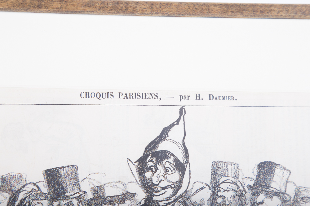 After H. Daumier Lithograph Titled "Le Marchand De Chansons"