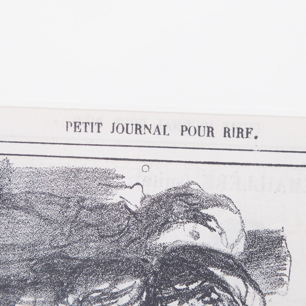 After H. Daumier Lithograph Titled "Le Marchand De Chansons"