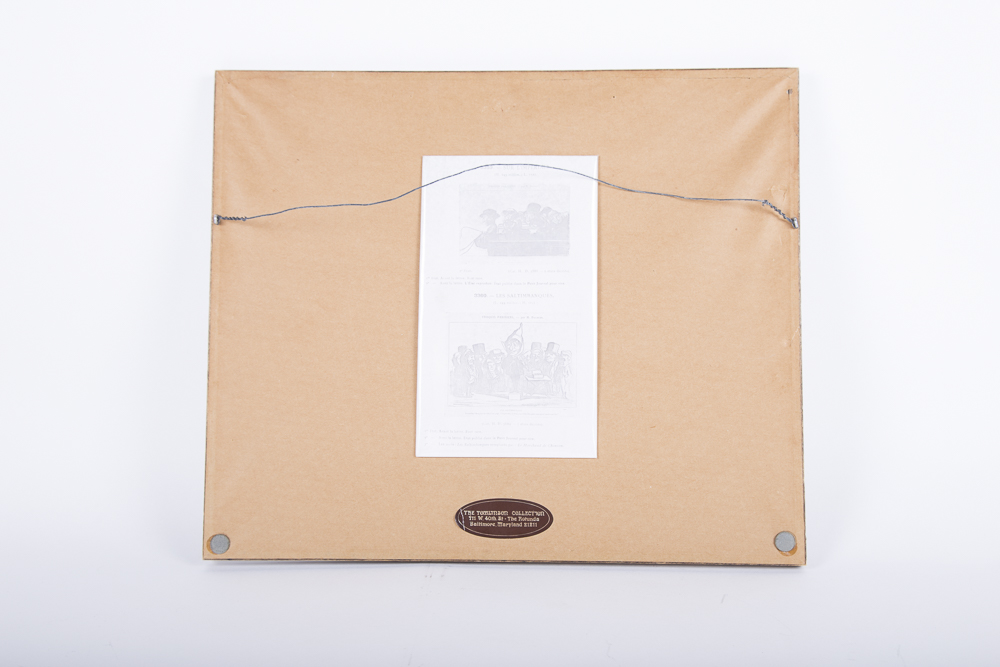 After H. Daumier Lithograph Titled "Le Marchand De Chansons"