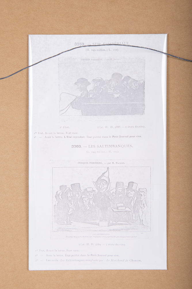 After H. Daumier Lithograph Titled "Le Marchand De Chansons"